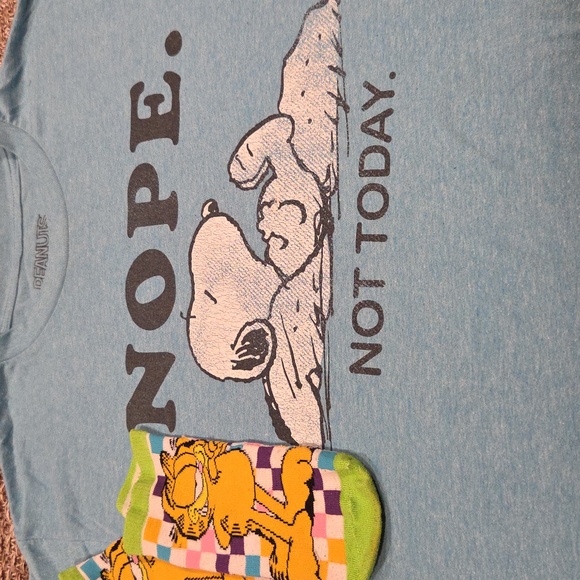 Peanuts Other - Snoopy- Nope. Not Today with BONUS socks Blue Cotton Blend Tshirt Unisex Size M
